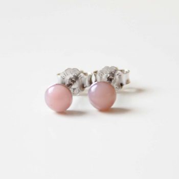 Boucles d'oreilles opale rose