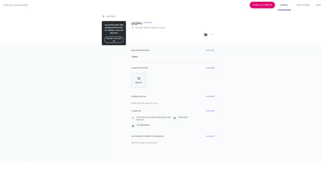 inscription ashley madison