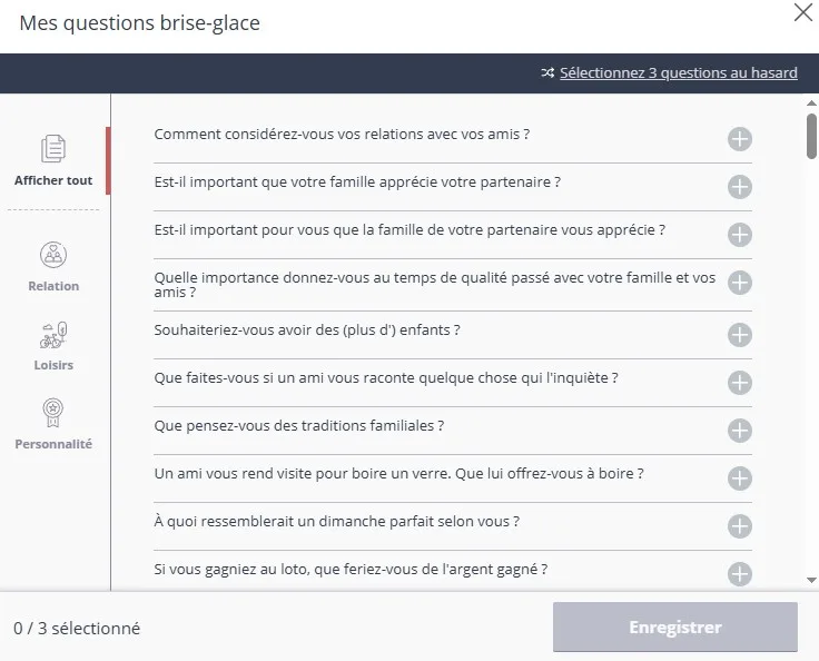 questions brise glace nouvelles rencontres 60