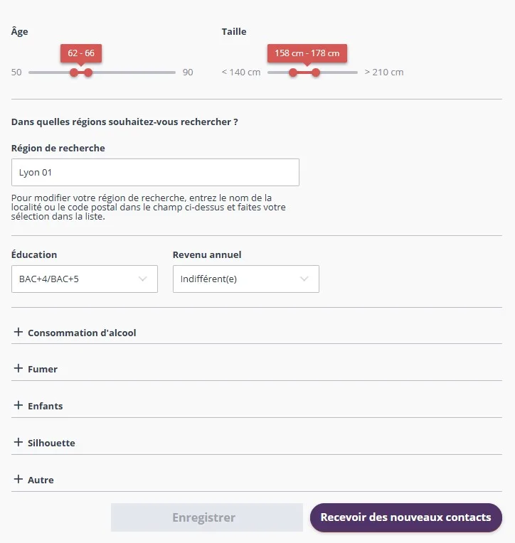 fonctionnalité de recherche nouvelles rencontres 60