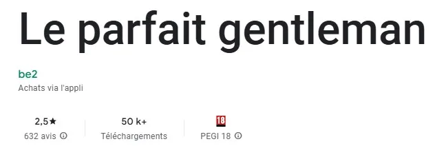 avis de l'application le parfait gentleman google play