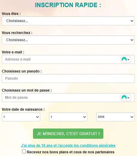 formulaire Inscription proximeety