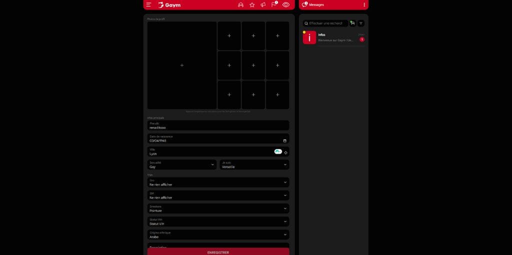 remplir son profil sur gaym